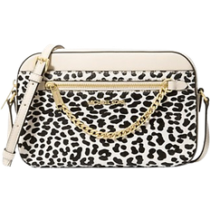 Michael Kors Jet Set Large Leopard-Print Calf Hair Crossbody Bag - Mlt Crm Multi