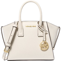 Michael Kors Avril Extra Small Leather And Suede Satchel - Lt Cream