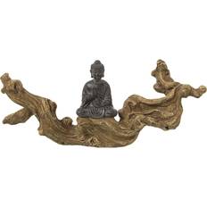 Melamin Prydnadsfigurer Alexandra House Living Buddha Brown/Grey Prydnadsfigur 14cm