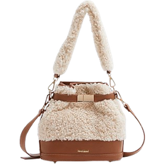 River Island Handbags River Island Borg Bucket Cross Body Bag - Beige