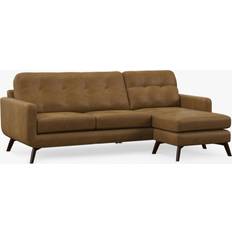 John Lewis Barbican RHF Chaise Leather Dark Leg Sofa