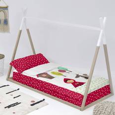 Red Sleeping Bags HappyFriday HappyFriday Multicolour Quilt Cover Set 90 x 200 cm