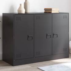 Svarta Sideboards på rea vidaXL Svart Skänk 99 x 39 x 73 cm Stål Sideboard