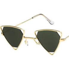 Triangle Sunglasses Gold/Green
