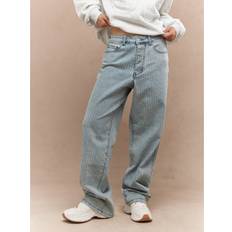 Stripes Jeans Shein Striped Denim Wide Leg Jeans