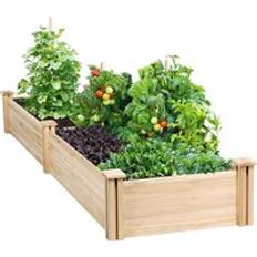 Yaheetech Wooden Raised Garden Bed Divisible Planter Box, Wood