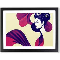 Marlow Home Co Beautiful Woman Black Framed Art 34x24cm