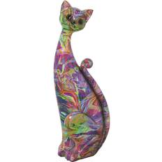 Melamin Prydnadsfigurer Alexandra House Living Cat Multicolour Prydnadsfigur 30cm