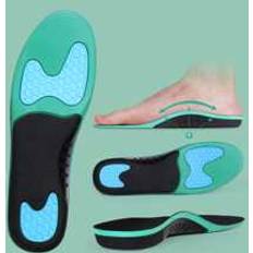 1pair Green Cushioning Insoles With High Elasticity & Shock Absorption For Sports & Casual Shoes