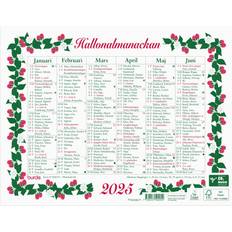 EU Blomman Kalendrar & Anteckningsblock Burde Wall Calendar 2025 Little Raspberry Month