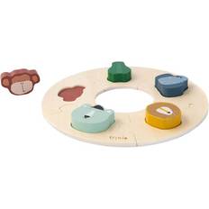 Puslespil Trixie Wooden Round Puzzle Animals 10 pcs