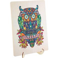 Puslespil Creative Craft Group Wooden Jigsaw Puzzle Owl 133pcs. Wood
