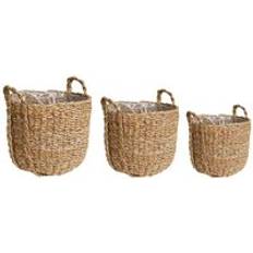 Natural Boxes & Baskets Ivyline Tenno of 3 - Reed/Seagrass Basket