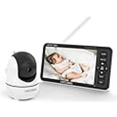 Babyvakter Twistshake Babymonitor med Kamera och ljud 5,5 tums 1080p Full HD-Skärm Tvåvägs Ljudkommunikation Övervakning av Omgivningstemperatur VOX Nattseende
