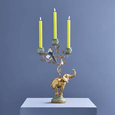 WERNS Elephant hand Painted Multicolour Ljusstake 46.5cm
