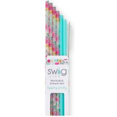 Plastic Bar Sets Swig Life Island Bloom + Mint Reusable Straw Bar Set 7