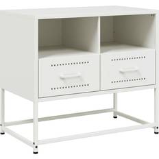 Gul TV-borde vidaXL 68x39x60,5 cm Stål Hvid TV-bord