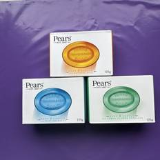 Pears soap 4 of each - natural oils, mint, lemon flower 125g, 12xtripac