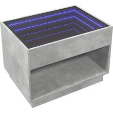 vidaXL With Infinity Led Grey 70x50x50 cm Coffee Table 50x70cm