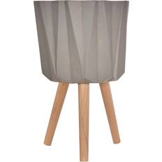 Pots, Plants & Cultivation Brayden Studio Shel Fibreglass Cachepot - Oak 63cm H x 39cm W x 39cm D