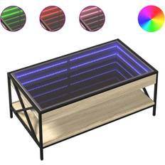 Bruna - Spånskiva Soffbord vidaXL med Infinity LEDs 90 x 50 x 38 cm Soffbord