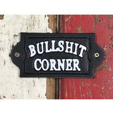 Mini Bullsht Cast Iron Sign Wall Decor