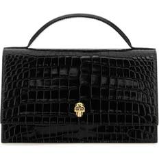Skull crocodile-embossed shoulder bag women Calf One Size Black