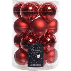 Krystal - Rød Julepynt Kaemingk Julekugle 20 Stk Ø 6 Cm Glas Rød Juletræspynt