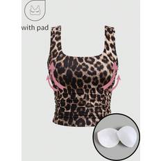 Leopard - Women Tank Tops Shein pc Leopard Print Slim Fit Casual Tank Top For Summer