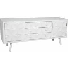 White Chest of Drawers Alexandra House Living Multipurpose White Chest of Drawer 136x58.5cm