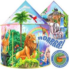Jungle Adventure Kids Tent with Jungle Call Button, Tent for Kids, Safari Animals, Kids Play Tent, Pop Up Tents for Kids, Play Tents, Play House, Kids