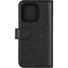 Essentials iPhone 16 Pro PU wallet, detach, recycled, 3 cards, black