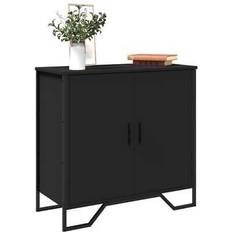 Metal Cabinets vidaXL Black 78x35.5x74.5 cm Engineered Wood Sideboard