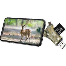 Plus Trail camera viewer sd card reader for iphone ipad mac & android, 4 in 1 sd/m. Black