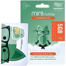 Mobile Phones Mint Mobile 12 Month 5GB/mo Plan SIM Kit