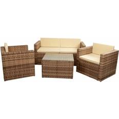 Alexandra House Living Brown Natural 4 Pieces Sofa