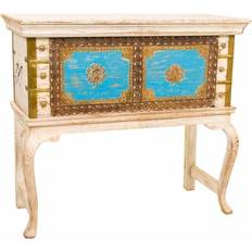 Truhen Alexandra House Living Wanderlust Deco Hoher Brauner Holzstamm 90 x 40 x 80 cm Truhe