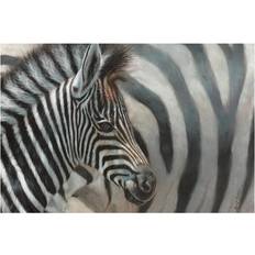 Silver Wall Decor Latitude Run Zebra Foal White/Grey/Silver Wall Decor 45.7x30.5cm