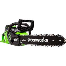 Battery Chainsaws Greenworks 40 Volt Li-Ion Cordless Chainsaw, 14in. Bar, 4Ah, 3/8in. Chain Pitch