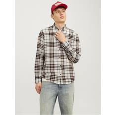 Beige - Flannel Shirts Jack & Jones Slim Fit Karohemd