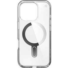 Speck Presidio Perfect Clear ClickLock Case with MagSafe for Apple iPhone 16 Pro Clear/Chrome