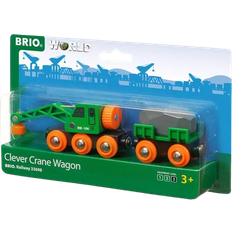 Legno Trenini giocattolo BRIO World Clever Crane Wagon 33698