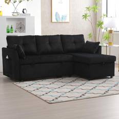 Latitude Run L-Shaped With Storage And Pull-out Bed 88 cm H X 206 cm W X 108 cm D Sofa