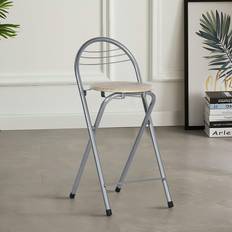 Metro Lane Modern Folding Bar With Backrest 1 Seating Stool