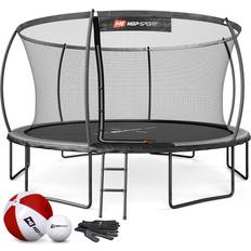 Trampolines Hop-Sport Gartentrampolin -14ft 427 cm Innennetz Grau/Schwarz