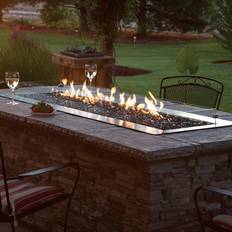 Pink Fire Pits & Fire Baskets Brandster Inc, Empire OL48TP10N 48 in. Natural Gas Outdoor Linear Fire Pit Kit