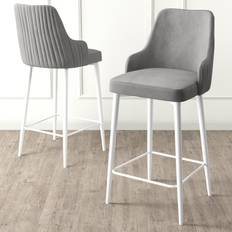 Corrigan Studio Pearlene Grey Bar Stool 105cm 16pcs