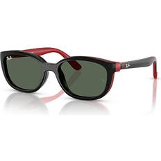Ray-Ban RB1632 Clip-On Kids Bio-Based Black/Rubber Red Montura Grön