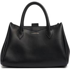 Lanvin Concerto Jour Leather Top Handle Bag Black 01