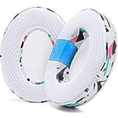 FreeZe Hybrid Fabric Cooling Gel Earpads For ATH M50X / M50XBT / Hyper X Cloud 1 & 2 / Steel Series Arctis 3/5 / 7 / 9X Pro/Steal 600 90s White